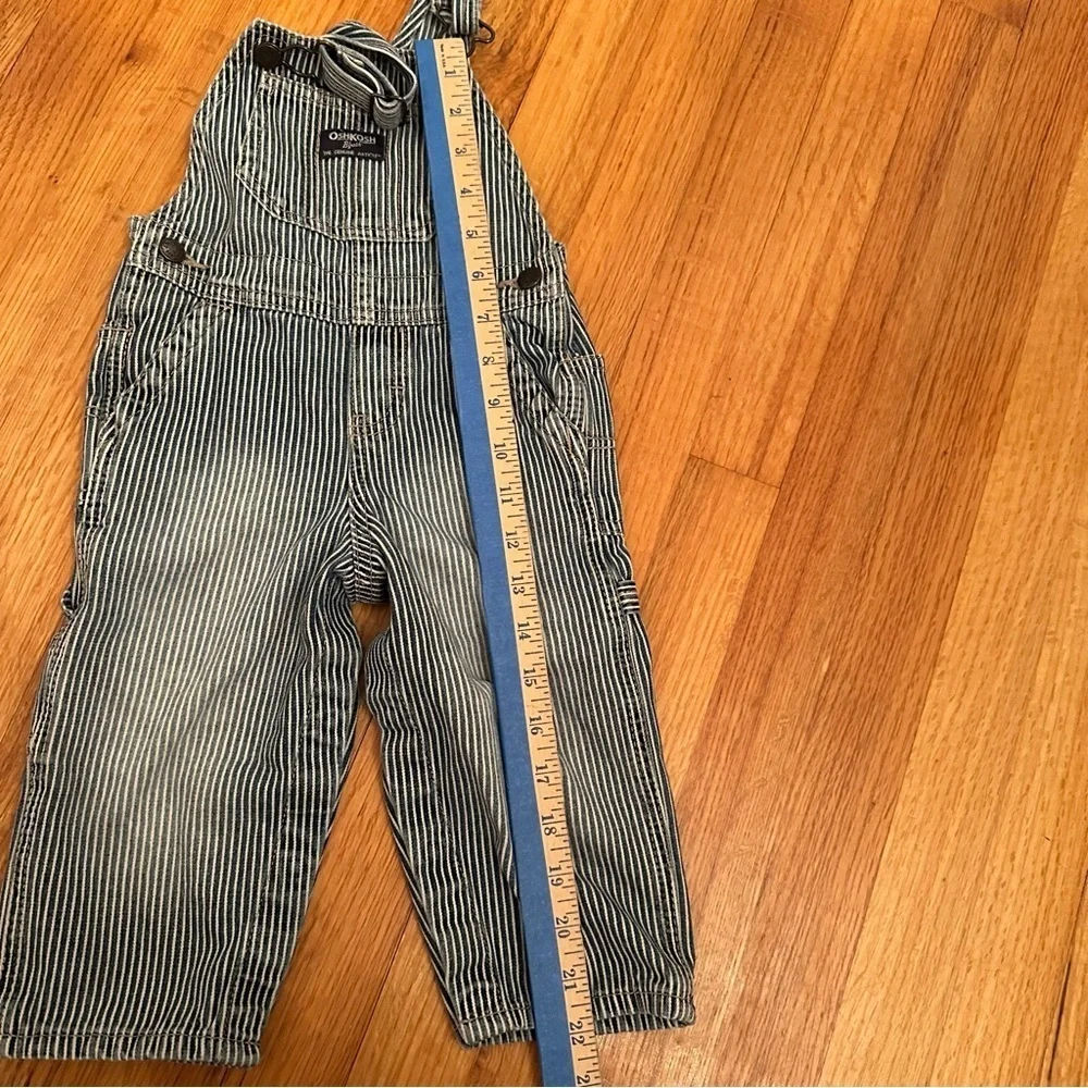 Baby B’gosh By Oshkosh Overall striped, Distressed, Size 18 Months (n)